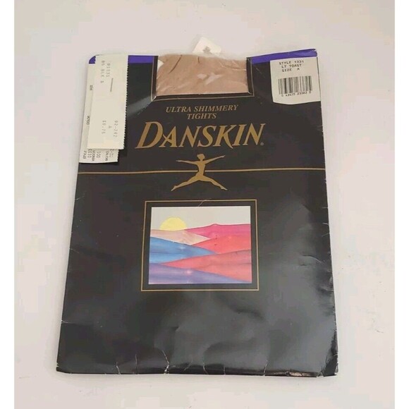 Danskin Ultra Shimmery Tights 1993 Lt Toast Size A NOS 1331 - Picture 1 of 7